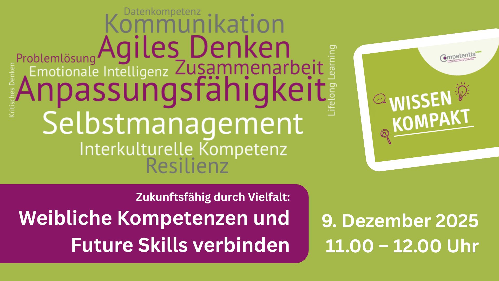 Wortwolke zum Webinar "Future Skills"