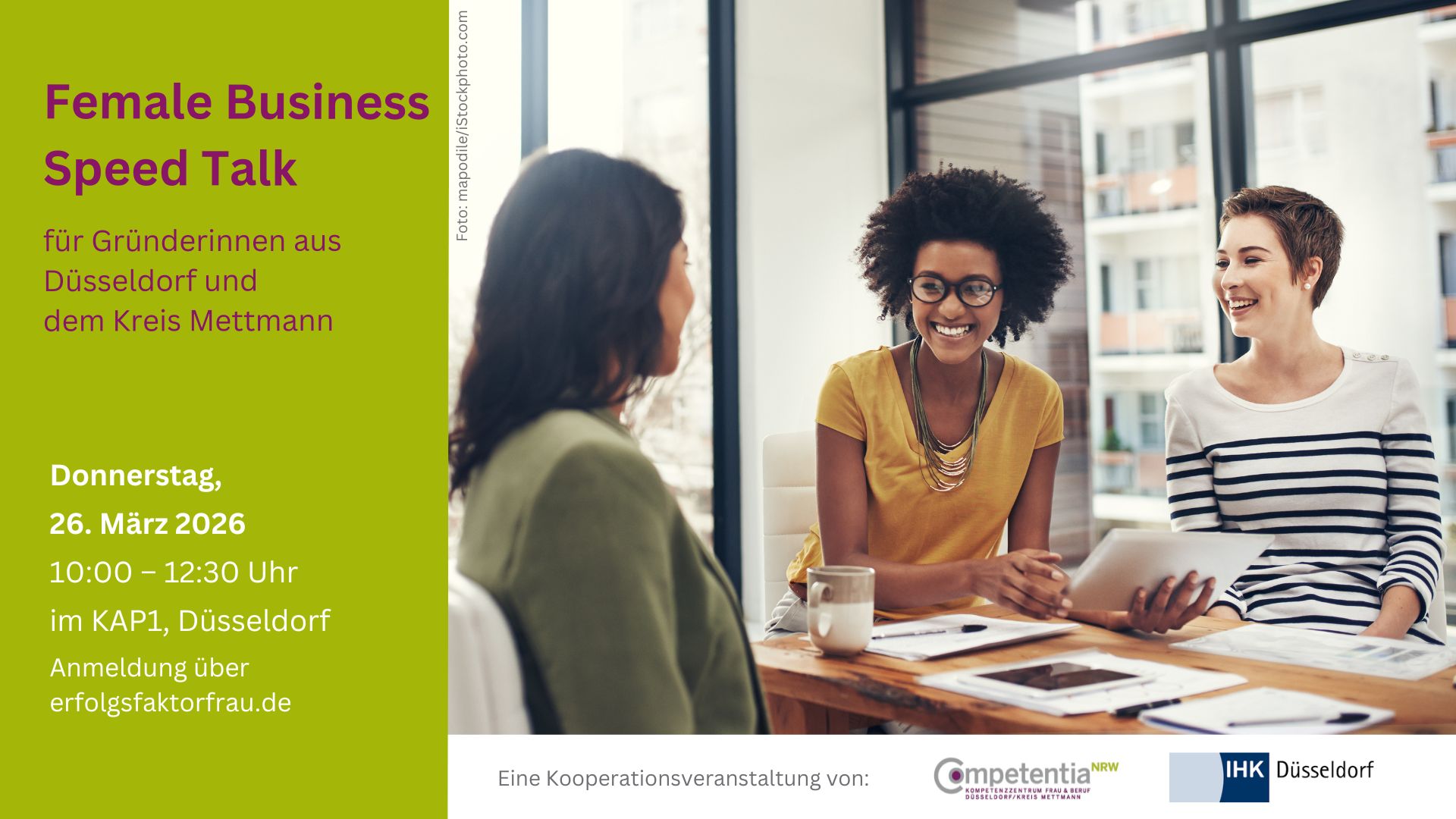 Female Business Speed Talk – Mentoring-Event für Gründerinnen